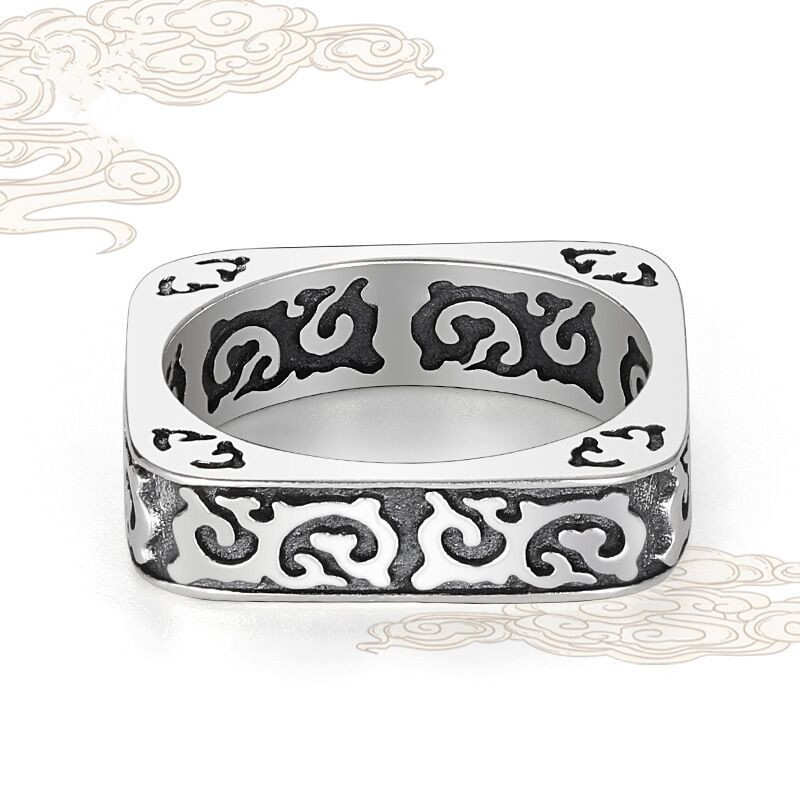 Women's Spring-Summer Cloud Square Open Ring, Elegant Gift